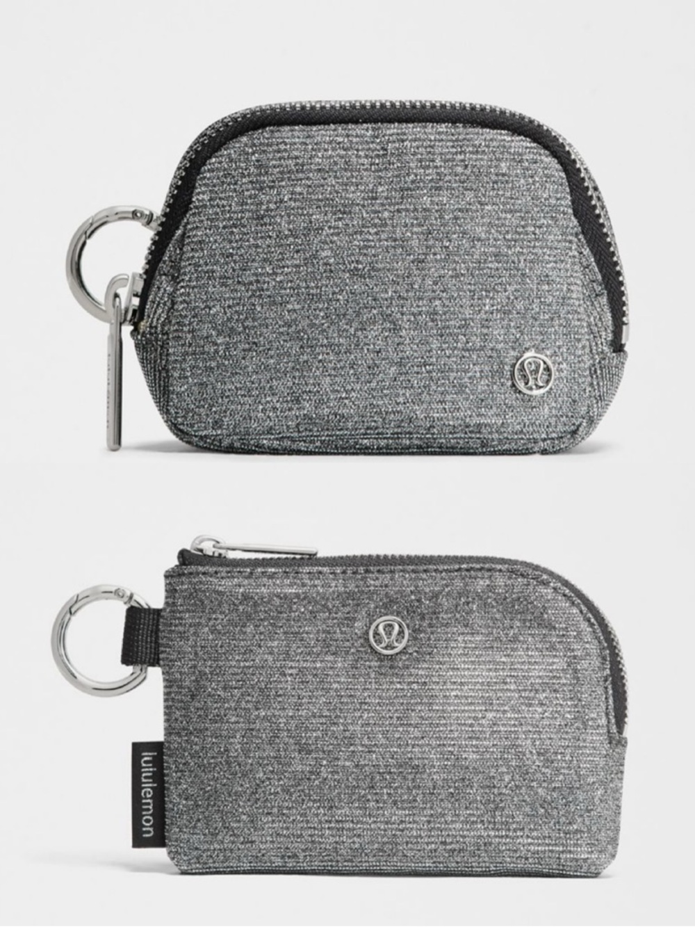 NWT Lululemon Clippable Card Pouch + Every Belt Bag Nano *   Glitter Bundle